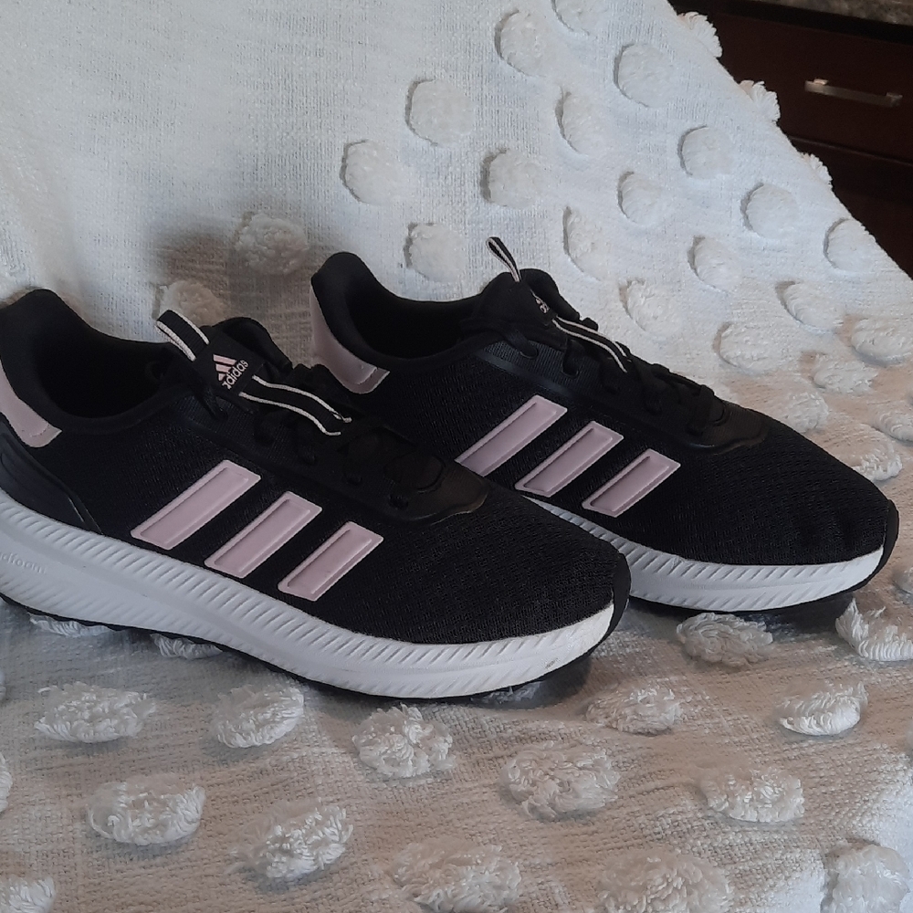 Adidas Women's Black and Pink Running Shoes